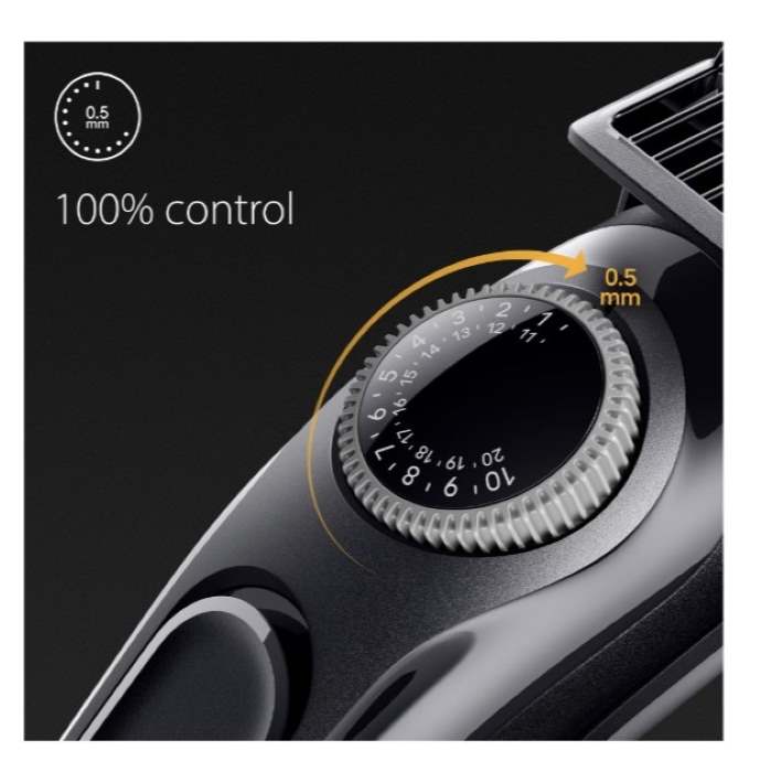 Braun Beard Trimmer Series 3 With Precision Wheel, 4 Styling Tools, 80 mins Runtime, Precise Styling at Home, 40 length Settings, Black - BT 3440