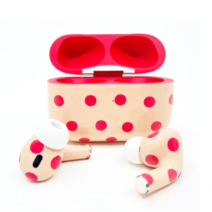  Customized  Apple AirPods Pro 3 Pink Polka 