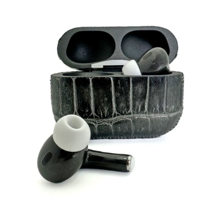 Customized  Apple AirPods Pro 3 Leather Alligator Slate 