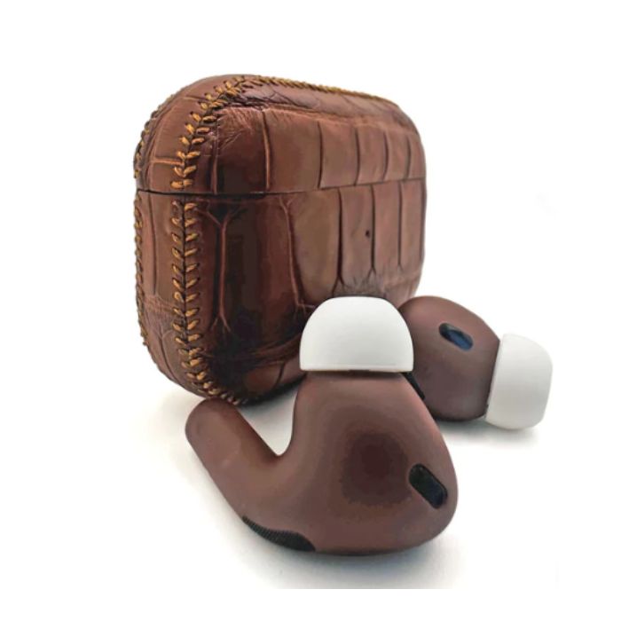 Customized  Apple AirPods Pro 3 Leather Alligator Truffle 