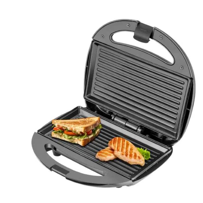 Sonashi Non Stick Grill Plate Sandwich Maker 750 W Black-Silver - SGT-883