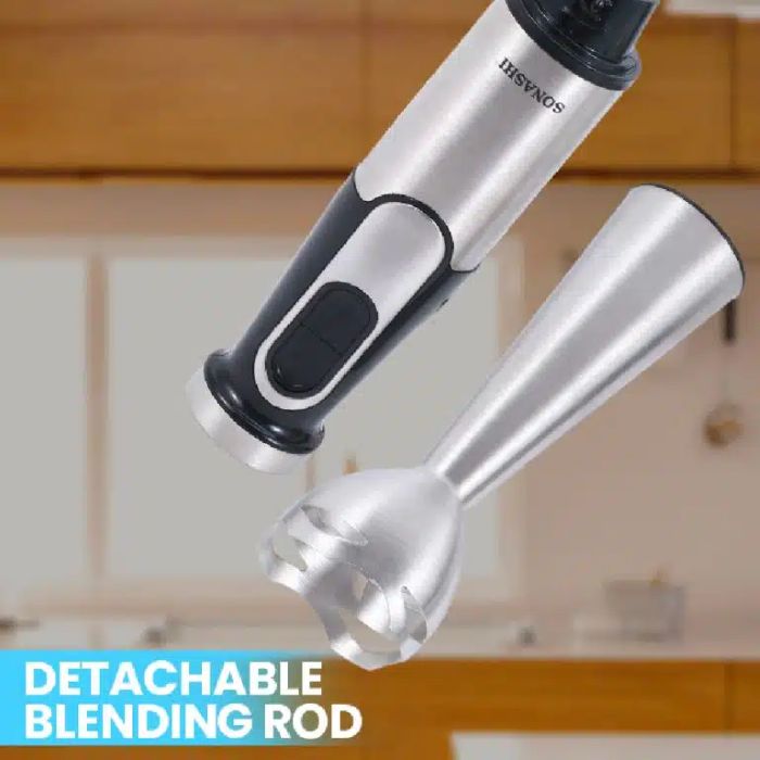 Sonashi 1000W Hand Blender With Stainless Steel Shaft Black-Silver - SHB-192