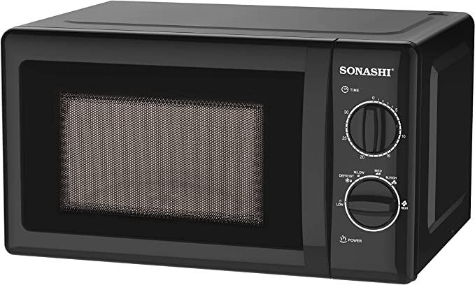 Sonashi 20 Liters Microwave Oven WithTurntable Glass Tray, Adjustable Temperature, Cooking End Signal, Pull Handle Door, Timer - SMO-920 