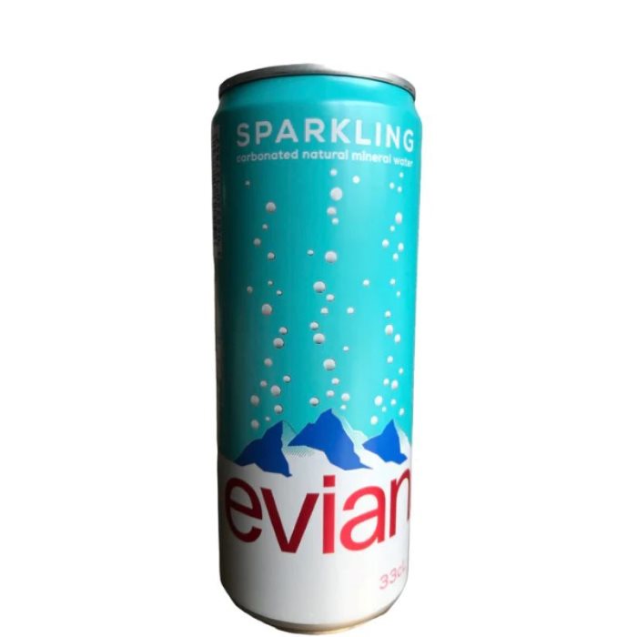 Evian Sparkling Water Can 24X330ml
