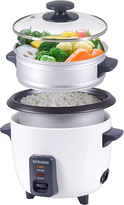 Sonashi 1.8 Liters Rice Cooker With Steamer, SRC-318