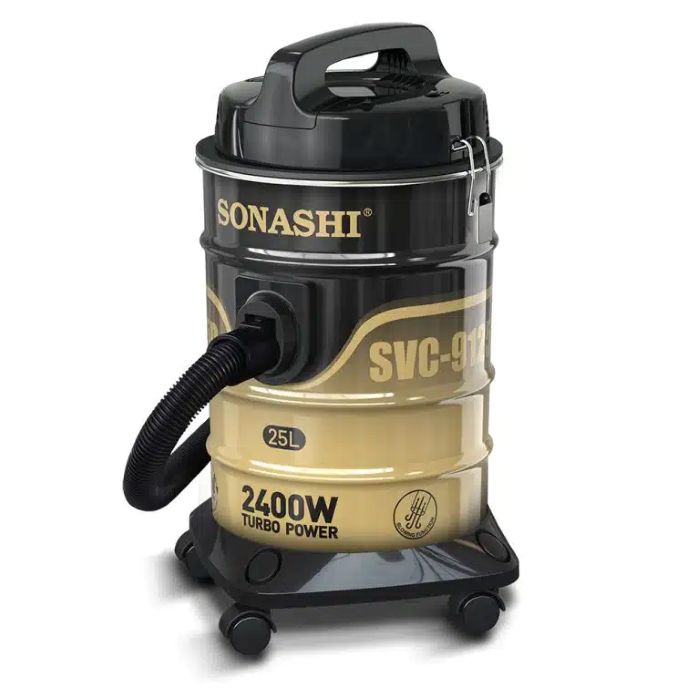Sonashi 2400W 25L Drum Vacuum Cleaner Gold-Black