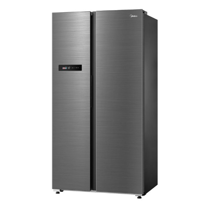 Midea 791L Gross Net Side By Side Smart Refrigerator With Color Display, Wi-Fi Connectivity, Voice Assistant, Inverter Quattro, Silver - MDRS791MIE46AE