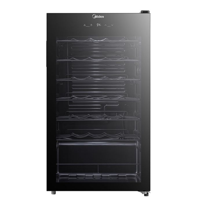 Midea Wine Cooler Glass Refrigerator Black