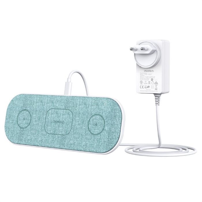 Choetech MagLeap 3 in 1 Magnetic Charging Pad For Apple iphone, Apple AirPods And Qi Enable Devices Green - T569-S