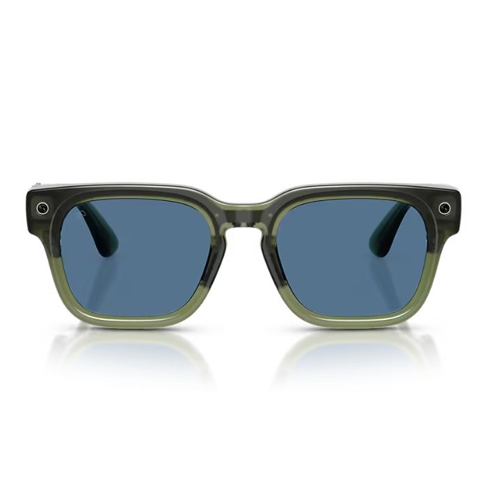 Meta Fury Smart AI Glasses (Frame Racing  Green, Lenses Light Blue Atlantic)