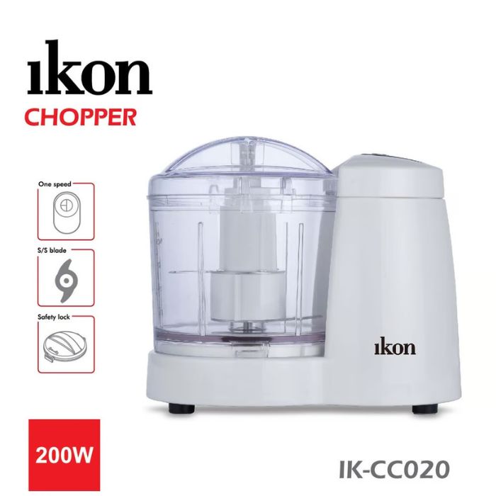 Ikon Safety Lock-in Lid 200W Chopper, 350 ml, CC020