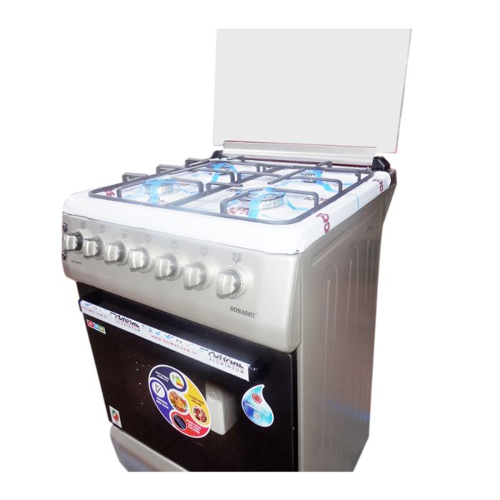Sonashi Full Safety 60X60 Free Standing Stainless Steel Gas Oven - SGO-6060FFD