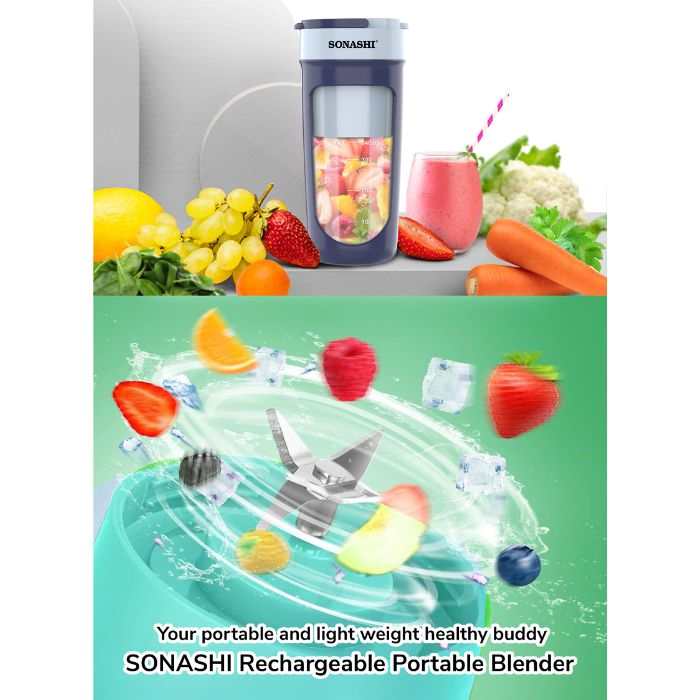 Sonashi Rechargeable Portable Blender Blue - SPB-294-Blu