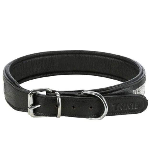 Trixie Active Comfort Collar With Rhine Stones For Dogs - Black Large
