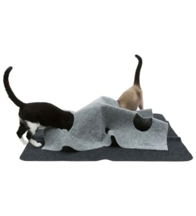 Trixie Cat Activity Adventure Carpet Polyester Toy For Cats Grey 99X99cm