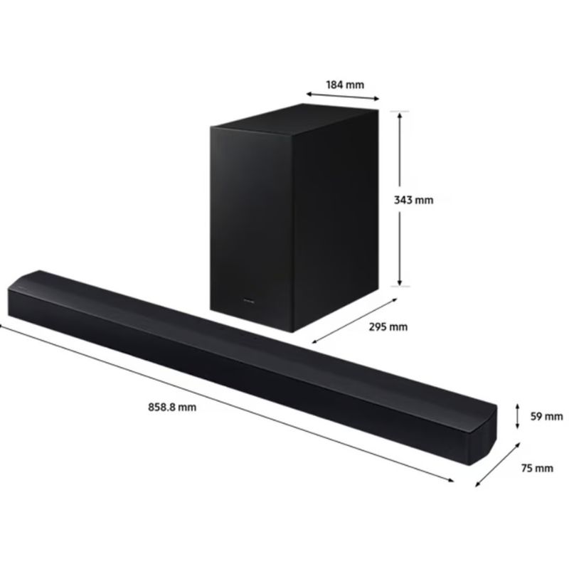 Samsung C-Series Sound Bar, 2.1Ch, HW-C450/ZN, Black