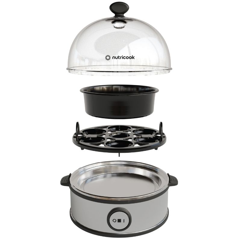 Nutricook Rapid Egg Cooker 360 Watt, Silver -  NC-EC360