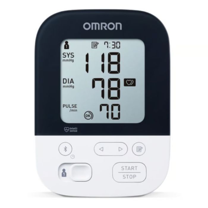 Omron M4 Intelli IT Upper Arm Blood Pressure Monitor, Black And White - HEM-7155T-EBK