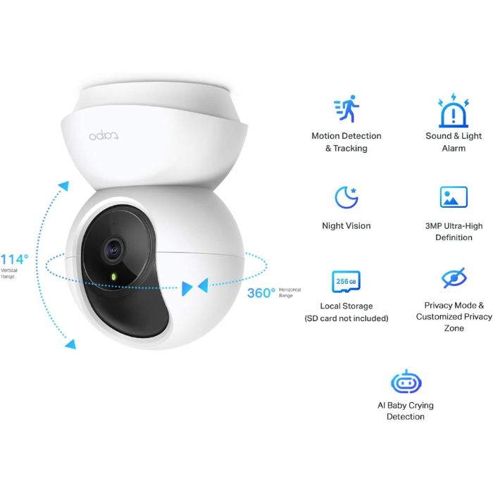 TPLink Tapo C210 Pan/Tilt Home Secuirity WiFi Camera