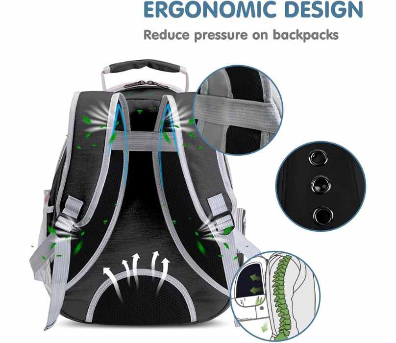 Petstranaut Backpack Bobble Cat Face Gray