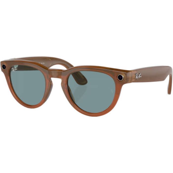 Ray-Ban Meta Headliner Shiny Caramel Transitions Sapphire - 4009