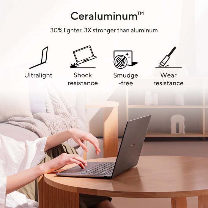 Asus Zenbook S 14 Laptop, 14inch 3K OLED 120Hz Display, Intel Core Ultra 9 386H Processor, 32GB RAM, 1TB SSD, Windows 11 Home, Backlit English & Arabic Keyboard