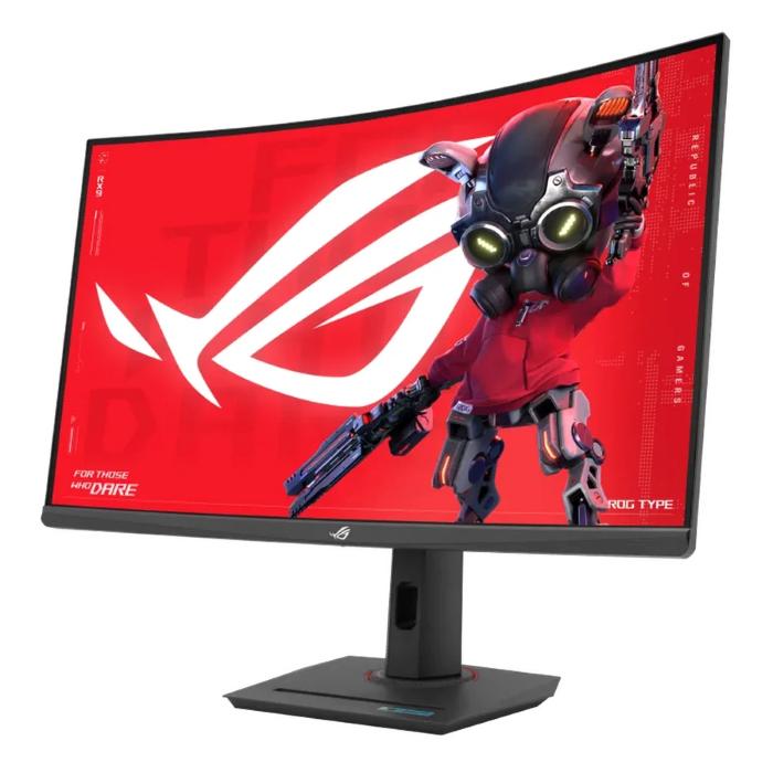 Asus ROG Strix 31.5inch QHD 2560X1440 Curved Gaming Monitor, 180Hz, Anti-glare, 1ms, HDMI, USB-C, Adjustable Stand, Black - XG32WCS