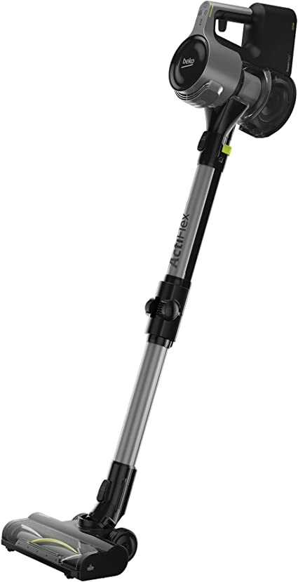 Beko VRT94929VI Cordless Vacuum Cleaner, 450 Watts, Hepa 10 filter, Motorised Turbo Brush Head, Flexible Extension, Charging and Docking Station. LED Head Light, Graphite