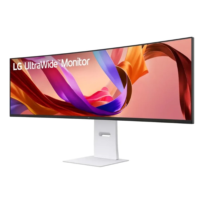 LG UltraWide Dual  49inch 5120X1440  UltraWide QHD Curved Monitor, Nano IPS Panel, 144Hz,  5ms, USB-C 90W PD & HDMI 2.1, Adjustable Stand, White - 49U950-WAMA