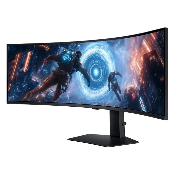 Samsung Odyssey G9 49inch DQHD 5120X1440 Curved Gaming Monitor, VA Panel, 144Hz, 1ms, Display Port, HDMI, Height Adjustable Stand, Black - LS49FG910EMXUE