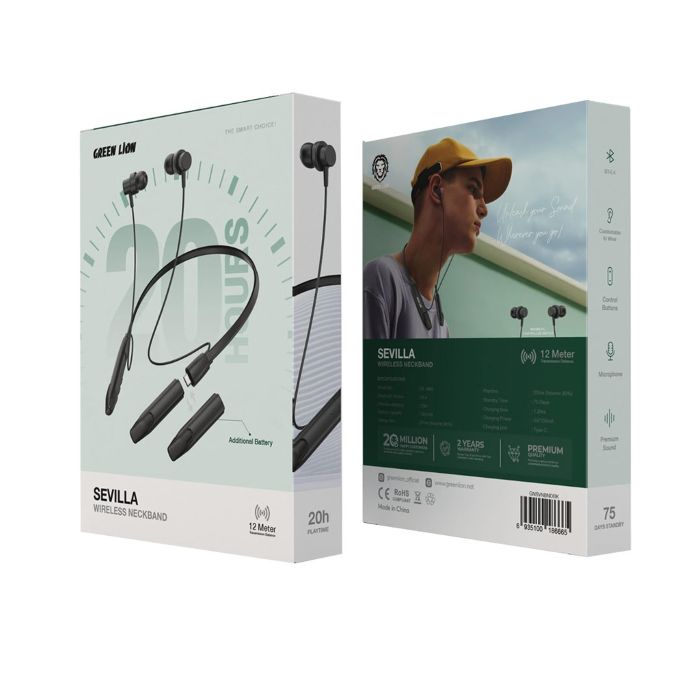 Green Lion Sevilla Wireless Neck Band Black