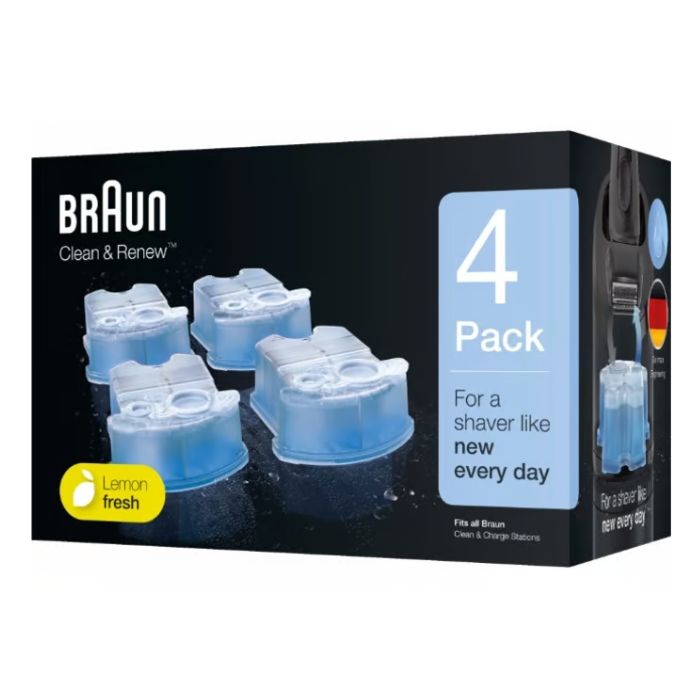 Braun Clean & Re & Refresh Cartridge CCR 4 For All Braun Shavers With Clean & Charge System